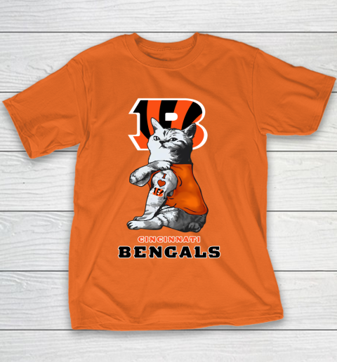 NFL Football My Cat Loves Cincinnati Bengals Youth T-Shirt 4