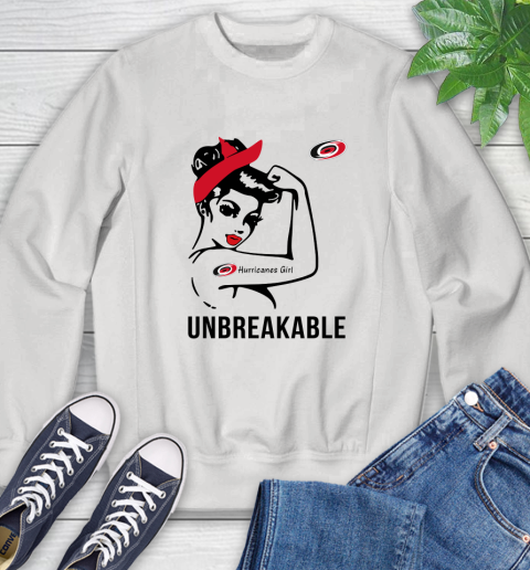 NHL Carolina Hurricanes Girl Unbreakable Hockey Sports Sweatshirt