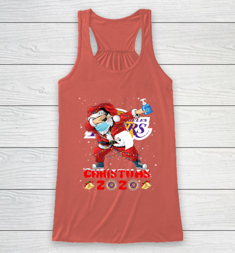 Los Angeles Lakers Funny Santa Claus Dabbing Christmas 2020 NBA Racerback Tank 3