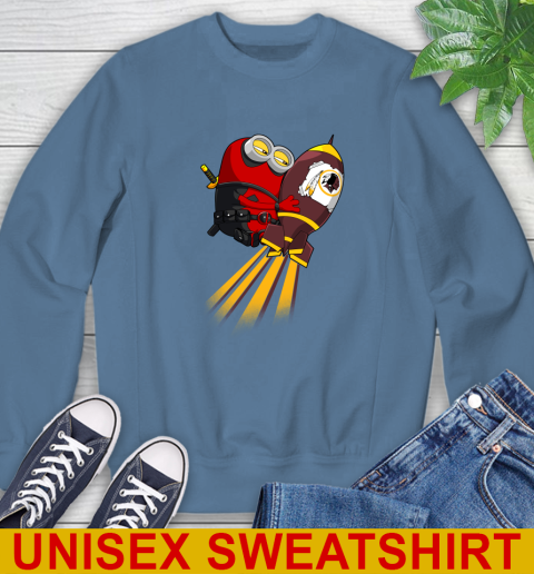 NFL Football Washington Redskins Deadpool Minion Marvel Shirt Sweatshirt 10