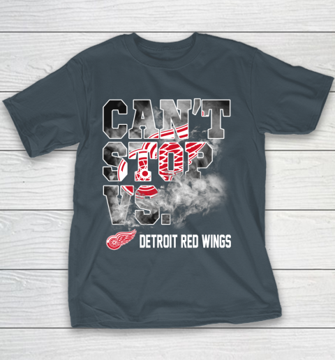 NHL Detroit Red Wings Hockey Can't Stop Vs Youth T-Shirt 5