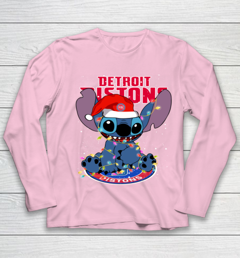 Detroit Pistons NBA noel stitch Basketball Christmas Youth Long Sleeve 6