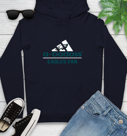 Philadelphia Eagles NFL Football A Badass Adidas Adoring Fan Sports Youth Hoodie 3