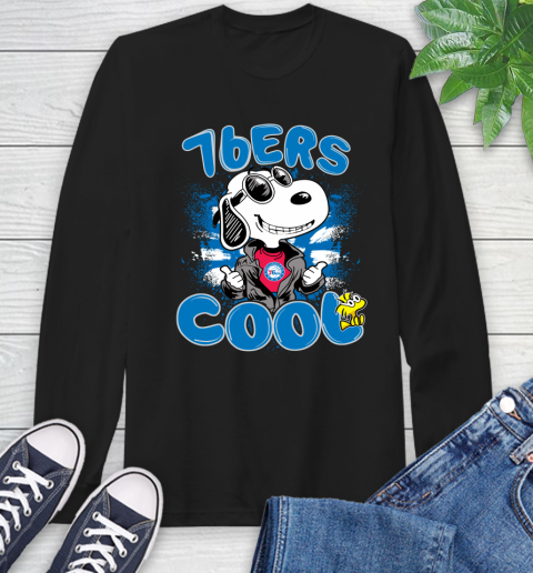NBA Basketball Philadelphia 76ers Cool Snoopy Shirt Long Sleeve T-Shirt