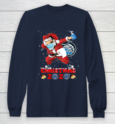 Orlando Magic Funny Santa Claus Dabbing Christmas 2020 NBA Long Sleeve T-Shirt 2