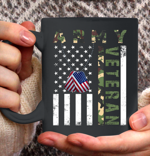 American Camo Flag Army Veteran Ceramic Mug 11oz