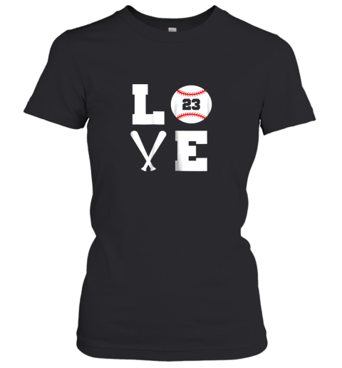 I Love Baseball Player Number #23 Gift Shirt Women's T-Shirt