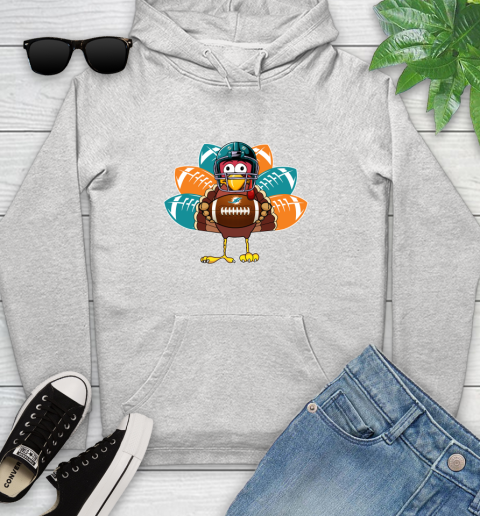 Miami Dolphins Turkey Thanksgiving Day Youth Hoodie