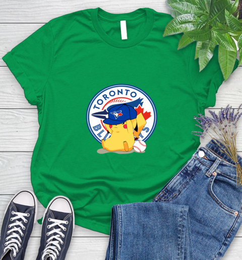 MLB Pikachu Baseball Sports Toronto Blue Jays Women's T-Shirt 6