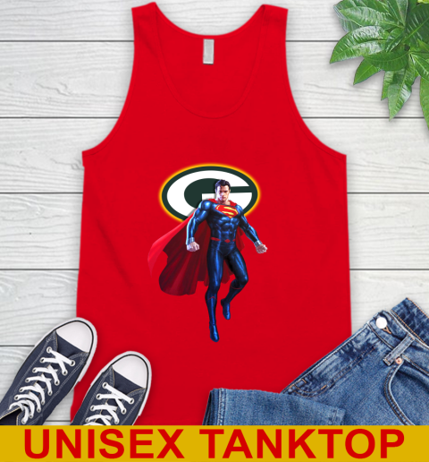 NFL Superman DC Sports Football Green Bay Packers Tank Top 6