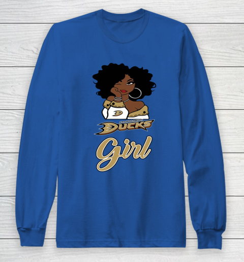 Anaheim Ducks Girl NHL Long Sleeve T-Shirt 9