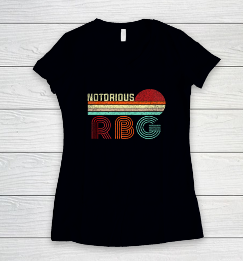 Vintage Notorious RBG shirt for women Ruth Bader Ginsburg Women's V-Neck T-Shirt