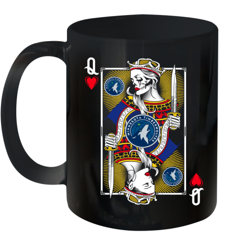 NBA Basketball Minnesota Timberwolves The Queen Of Hearts Card Shirt Ceramic Mug 11oz