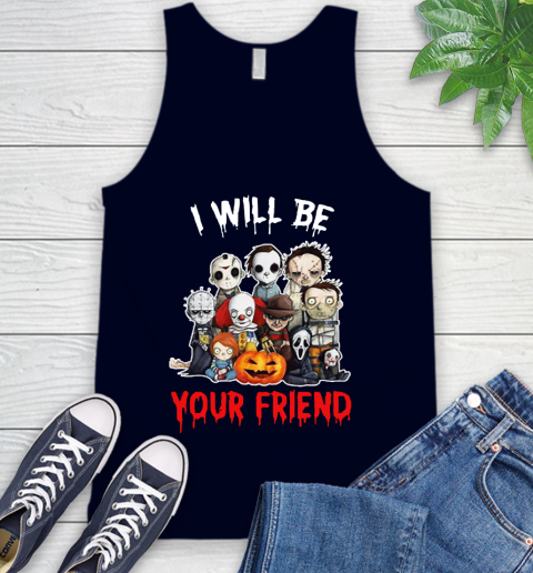 Halloween Horror Movie Characters Chibi I Will Be Your Friend Tank Top 2
