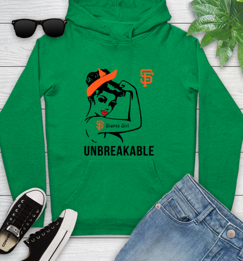 MLB San Francisco Giants Girl Unbreakable Baseball Sports Youth Hoodie 5