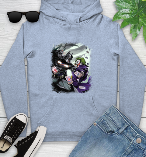 New York Mets MLB Baseball Batman Fighting Joker DC Comics Youth Hoodie 10