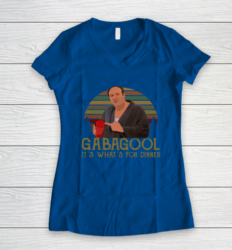 Gabagool  It's What's for Dinner Women's V-Neck T-Shirt 7
