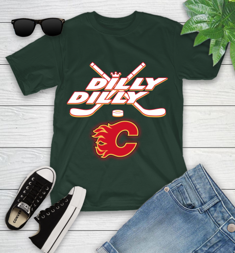 NHL Calgary Flames Dilly Dilly Hockey Sports Youth T-Shirt 5
