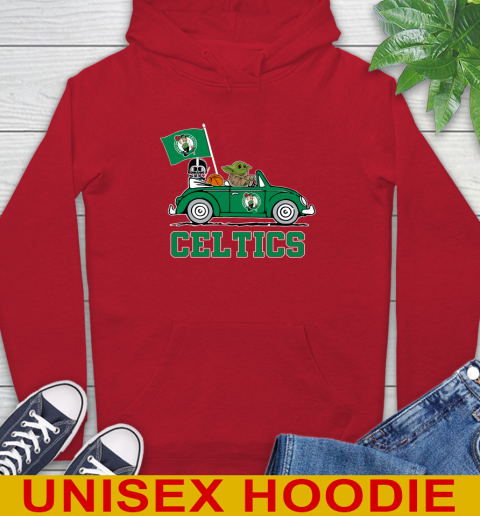 NBA Basketball Boston Celtics Darth Vader Baby Yoda Driving Star Wars Shirt Hoodie 10