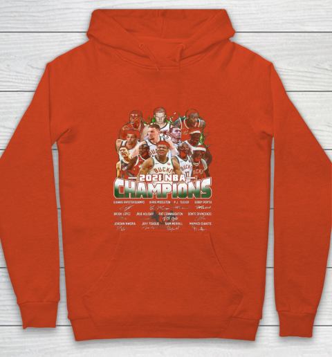 Milwaukee Bucks Championship shirt Milwaukee Basketball Bucks Finals 2021 Youth Hoodie 3