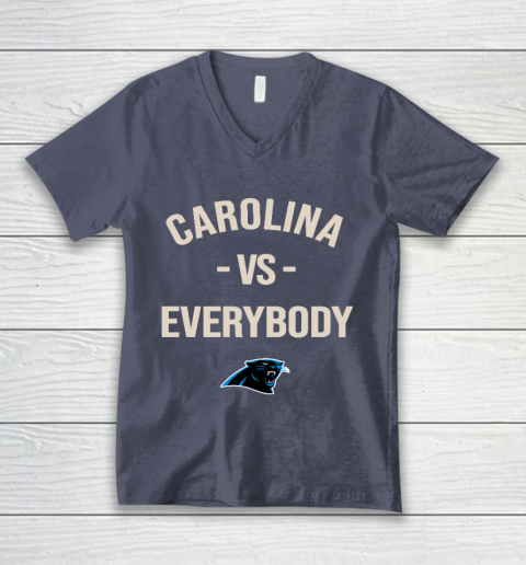 Carolina Panthers Vs Everybody V-Neck T-Shirt 7