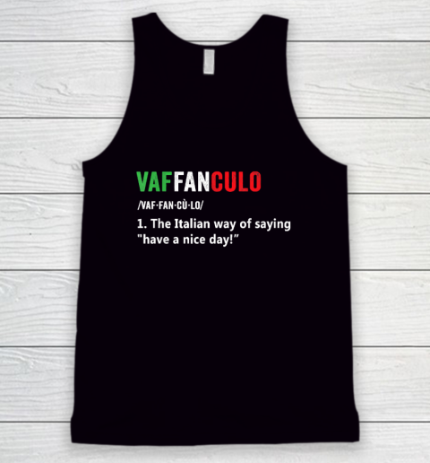 Vaffanculo Italy Slang Gag Gift Siclian Funny Italian Tank Top