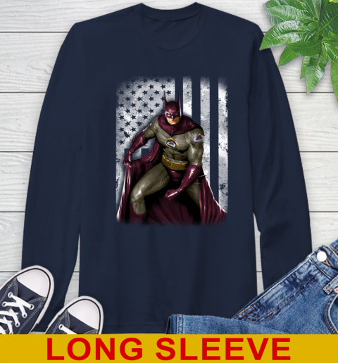 Colorado Avalanche NHL Hockey Batman DC American Flag Shirt Long Sleeve T-Shirt 3