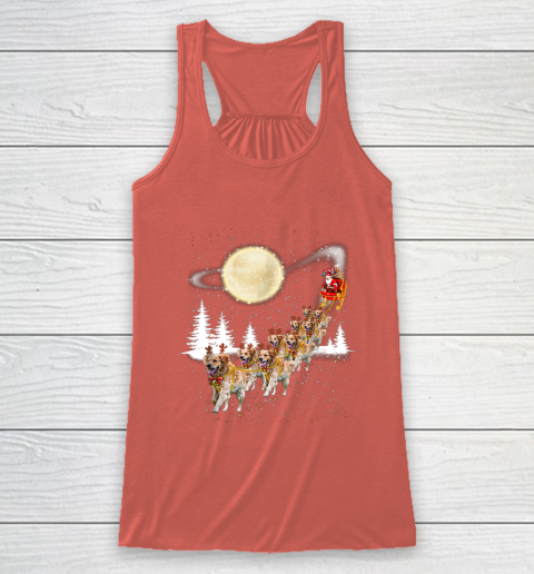 Golden Retriever Reindeer Christmas Racerback Tank 3