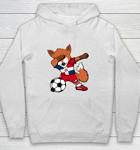 Dabbing Fox Dominican Republic Soccer Fans Jersey Football Hoodie