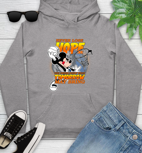 Dallas Mavericks NBA Basketball Mickey Disney Never Lose Hope Youth Hoodie 6