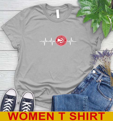 Atlanta Hawks NBA Basketball Heart Beat Shirt Women's T-Shirt 5