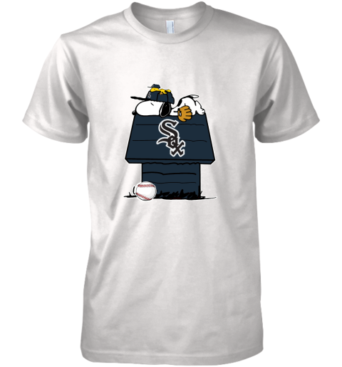 Chicago White Sox Snoopy And Woodstock Resting Together MLB Premium Men's T-Shirt
