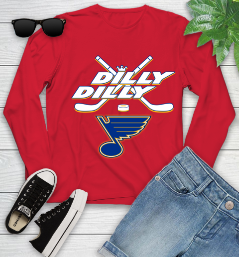 NHL St.Louis Blues Dilly Dilly Hockey Sports Youth Long Sleeve 11