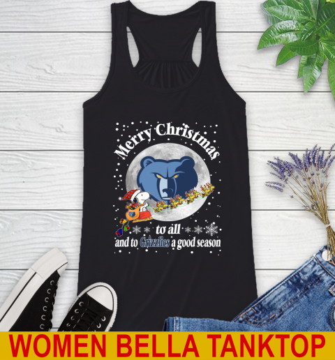 Memphis Grizzlies Merry Christmas To All And To Grizzlies A Good Season NBA Basketball Sports Racerback Tank