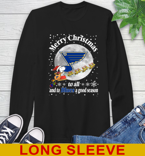 St.Louis Blues Merry Christmas To All And To Blues A Good Season NHL Hockey Sports Long Sleeve T-Shirt