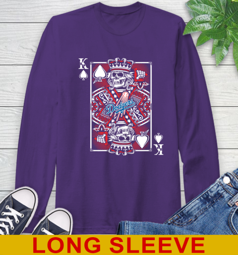 Los Angeles Dodgers MLB Baseball The King Of Spades Death Cards Shirt Long Sleeve T-Shirt 5