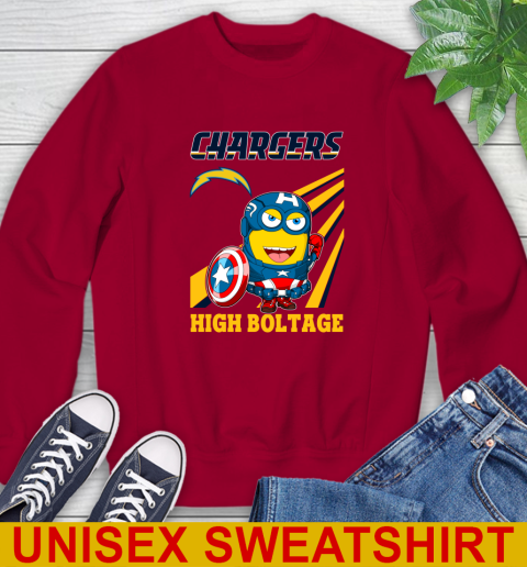 NFL Football Los Angeles Chargers Captain America Marvel Avengers Minion Shirt Sweatshirt 9