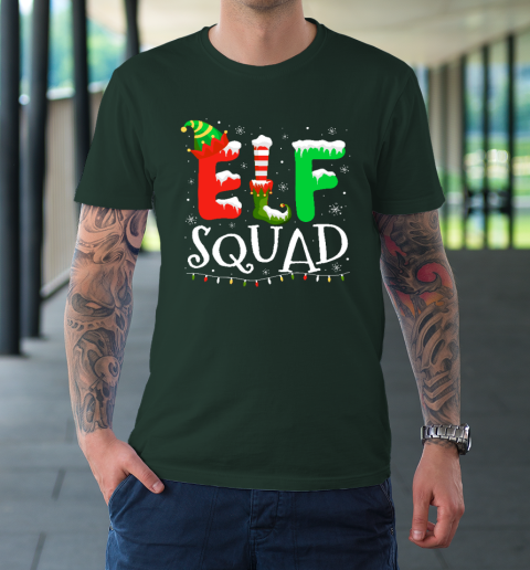 Elf Family Christmas Matching Pajamas Xmas Elf Squad T-Shirt 3