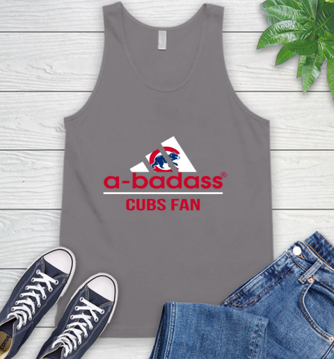 MLB A Badass Chicago Cubs Fan Adidas Baseball Sports Tank Top 6
