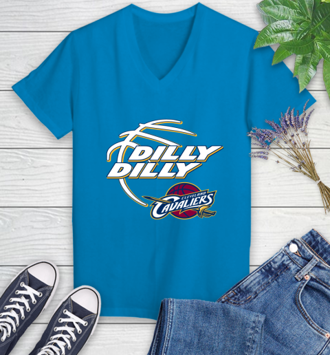 NBA Cleveland Cavaliers Dilly Dilly Basketball Sports Women's V-Neck T-Shirt 7