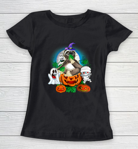 Sloth Lover Gift Pumpkin Sloth Halloween Costume Women's T-Shirt