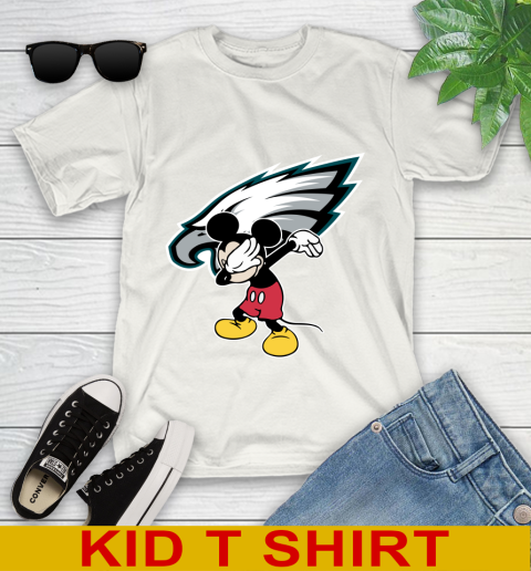 Philadelphia Eagles NFL Football Dabbing Mickey Disney Sports Youth T-Shirt