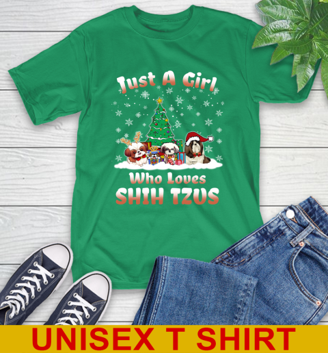 Christmas Just a girl who love shih tzus dog pet lover 148