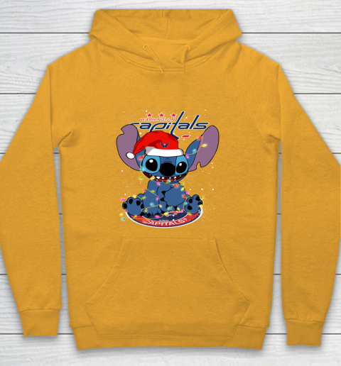 Washington Capitals NHL Hockey noel stitch Christmas Youth Hoodie 2