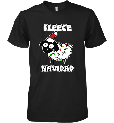 Sheep Fleece Navidad Ugly Christmas Premium Men's T-Shirt