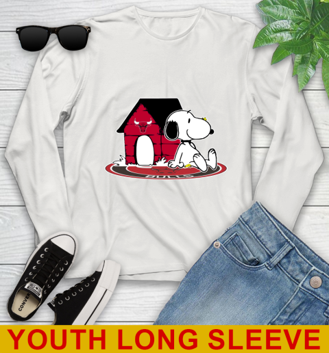 NBA Basketball Chicago Bulls Snoopy The Peanuts Movie Shirt Youth Long Sleeve 12