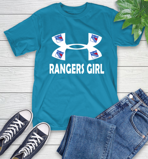 NHL New York Rangers Girl Under Armour Hockey Sports T-Shirt 9