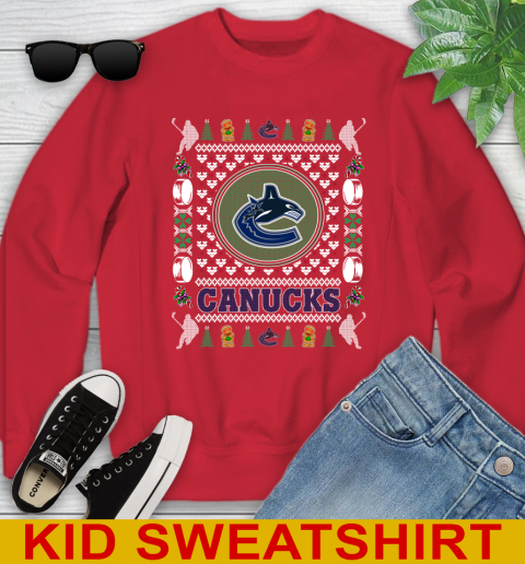 Vancouver Canucks Merry Christmas NHL Hockey Loyal Fan Youth Sweatshirt - Image 8