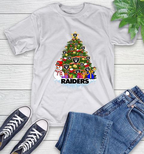 Oakland Raiders Merry Christmas NFL Football Sports T-Shirt 12