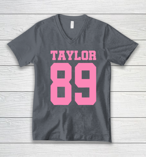 Pink Numbers Taylor 89 V-Neck T-Shirt 3